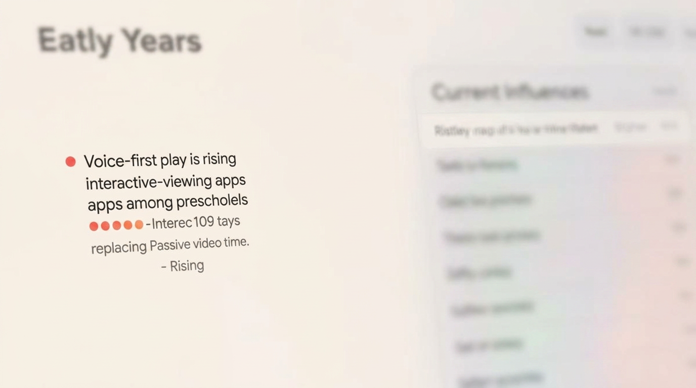 Blurred preview of the Atlas Youth Early Years dashboard showing a single insight card